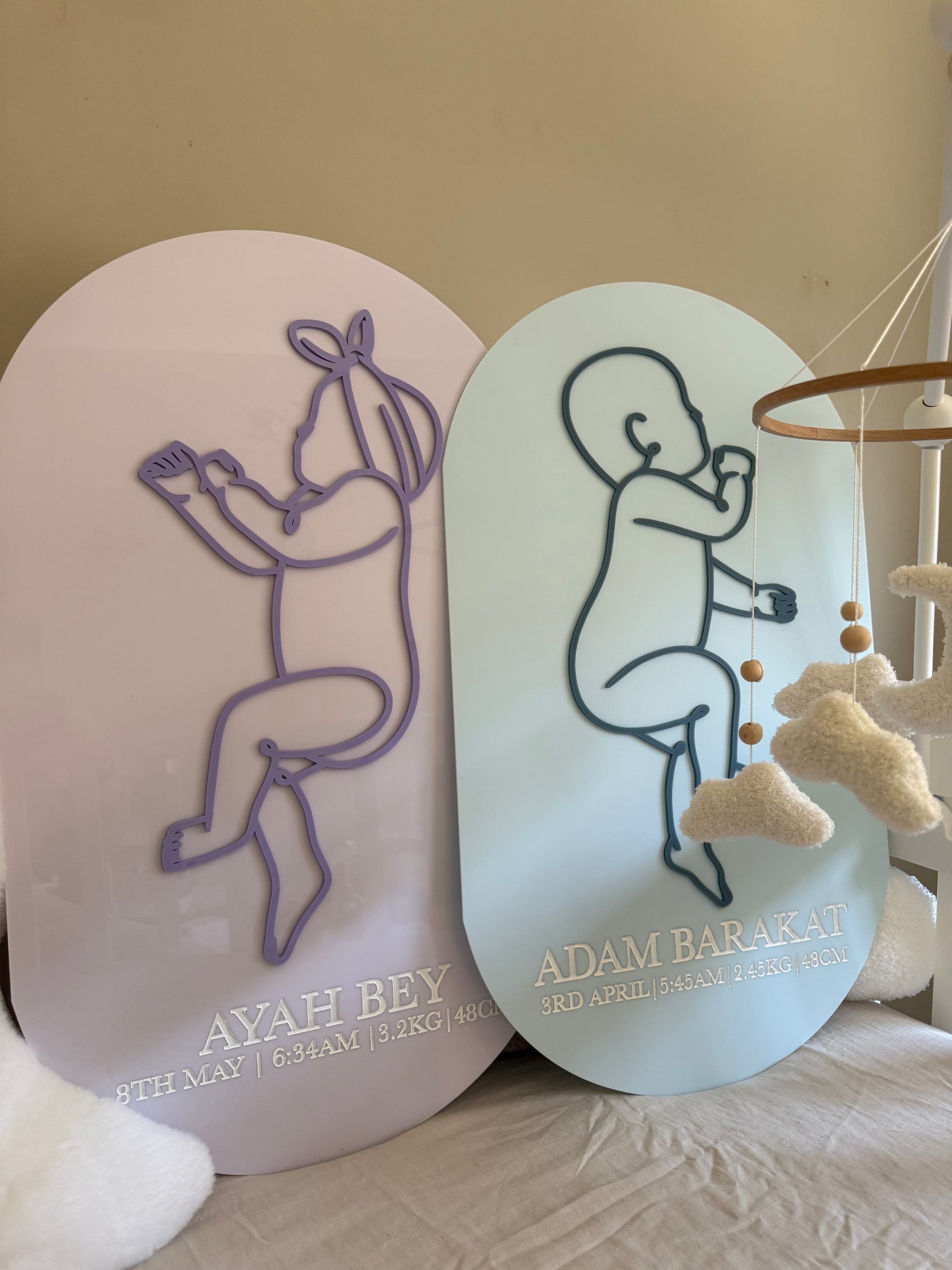 Life size birth plaque